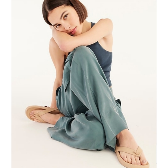 10. J.Crew Full-length cupro cargo pant - Picture 4 of 8